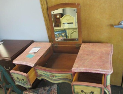 Item #102P – Painted Desk or Vanity & Chair – $85