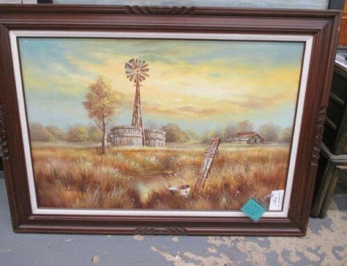 Item #102K – Fall Windmill Oil Painting – $35