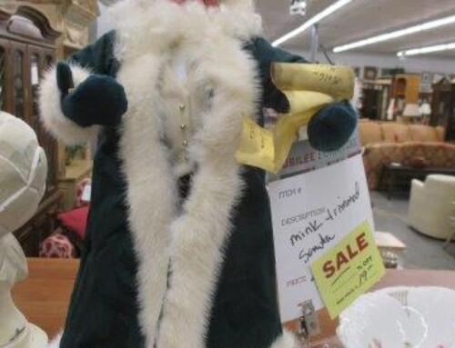 Item #330C – Santa Trimmed in Mink – SALE $19