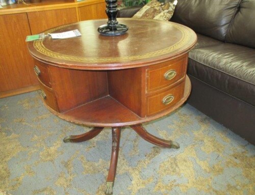 Item #249F – Revolving Mahogany Round Table – $85