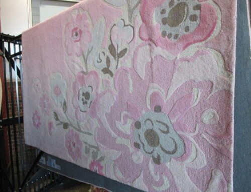 Item #321N – Pottery Barn Pink Floral Rug – $175