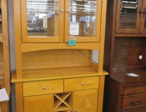 Item #345L – 2 Piece (?) Hutch with Built-Wine Rack – $75