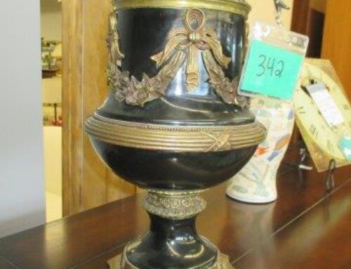 Item #342A – Heavy Ornate Urn – $300