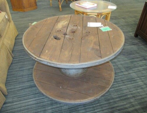 Item #360B – Rustic Spool Coffee Table – $235