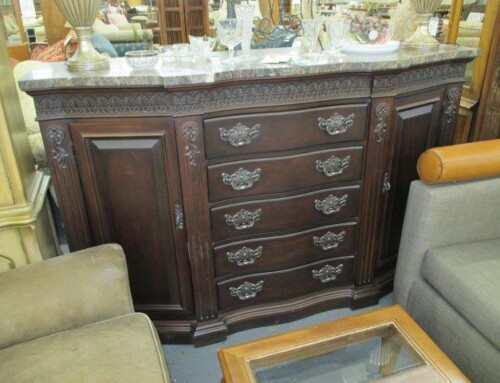 Item #301C – Berhardt Buffet with Marble Top – SALE $318.75