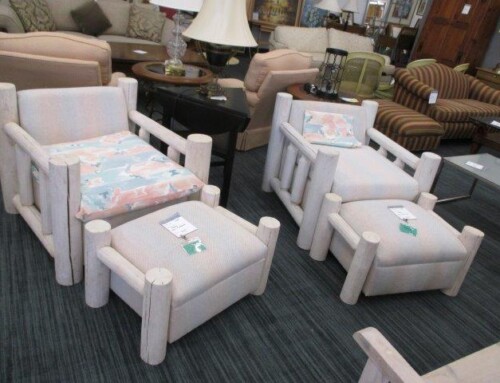 Item #353B & #248B – South Western Style Chair with Ottoman, 2 Avail – $125 Each