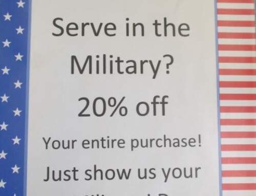 20% Off Sale for Veterans or Military Personnel